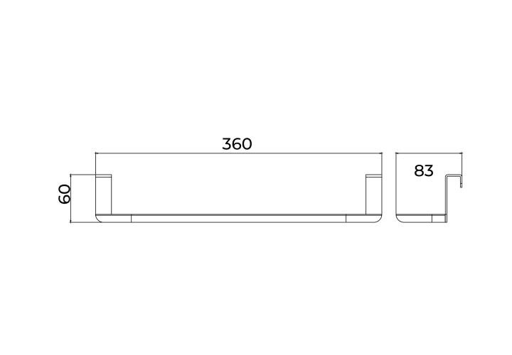 Toallero de baño Medimex Aura Croquis 8