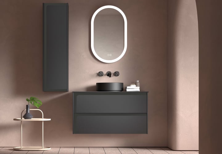 Mueble de baño con encimera de madera Viso Indico Principal 2