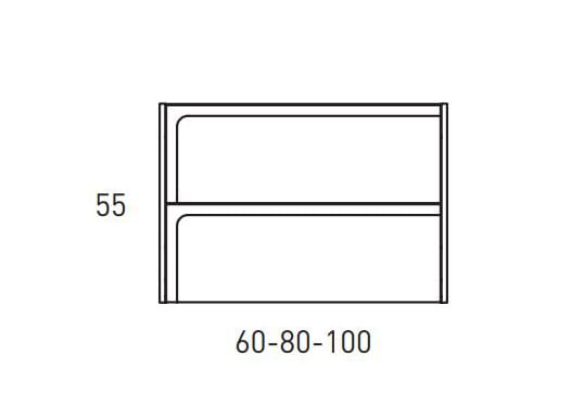 Mueble de baño con encimera de madera Viso Indico Croquis 13