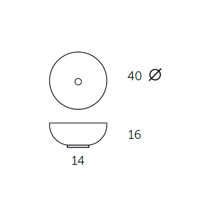 Lavabo sobre encimera Bruntec Otto Croquis 1