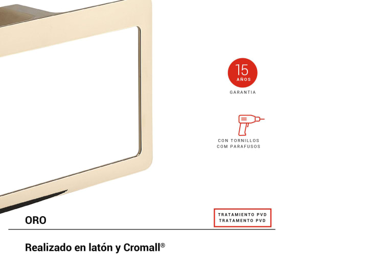 Toallero de baño Gedy Pirenei Detalle 6
