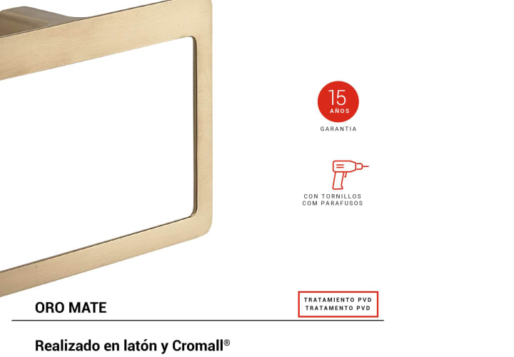 Toallero de baño Gedy Pirenei Detalle 7
