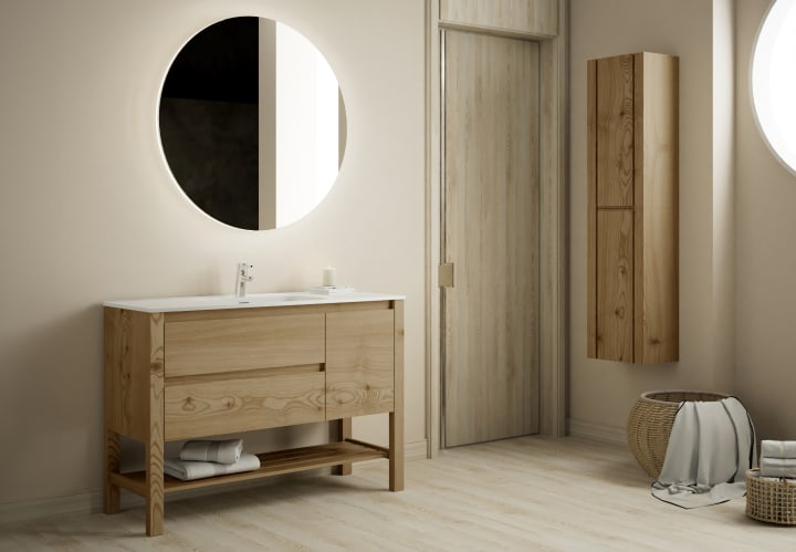Conjunto de mueble de baño de madera maciza Bruntec Laponia Principal 1