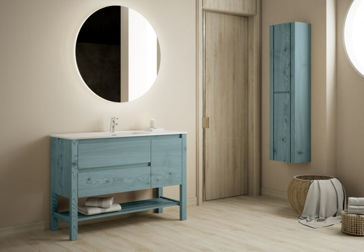 Conjunto de mueble de baño de madera maciza Bruntec Laponia Principal 2