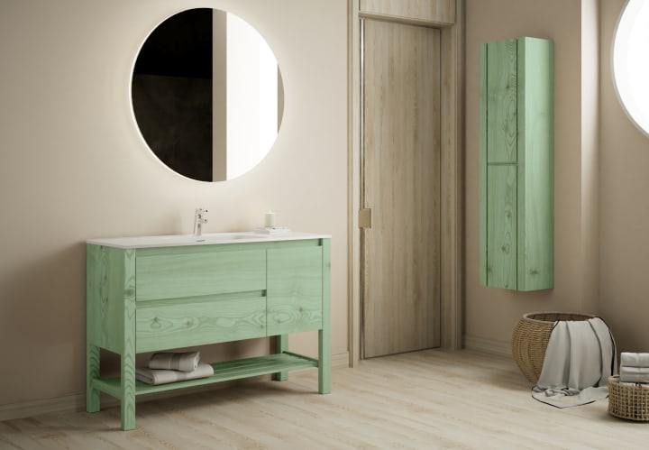 Conjunto de mueble de baño de madera maciza Bruntec Laponia Principal 3