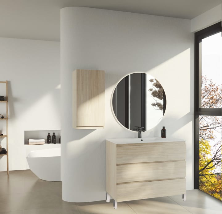 Mueble de baño color madera Bruntec Vilma Principal 4