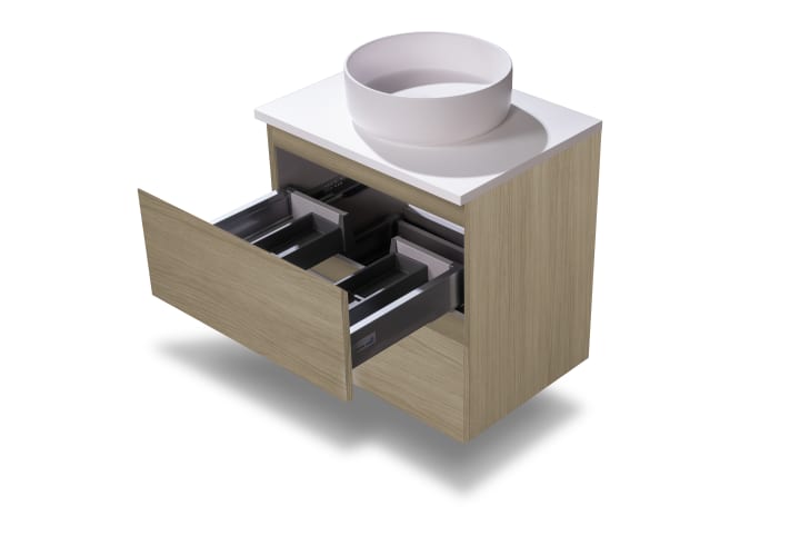 Mueble de baño pequeño Bruntec Nivo 2 cajones suspendido Detalle 6