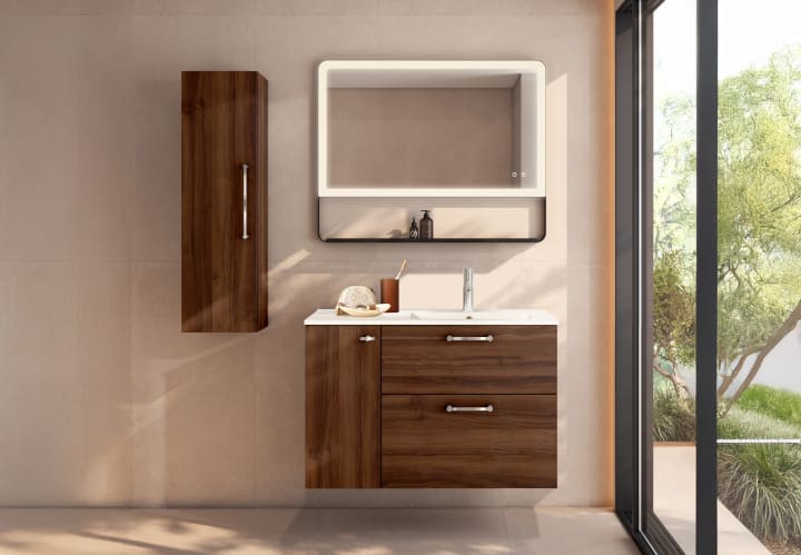 Conjunto de mueble de baño suspendido con lavabo Flat Viso Verso Principal 5