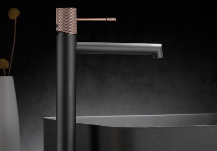 Pack Grifo de lavabo caño alto Imex Line + Válvula click-clack Ambiente 9