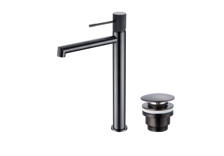 Pack Grifo de lavabo caño alto Imex Line + Válvula click-clack Principal 6