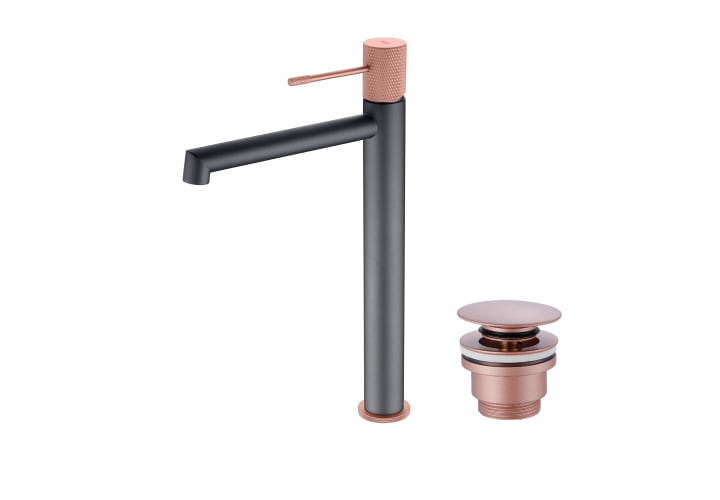 Pack Grifo de lavabo caño alto Imex Line + Válvula click-clack Principal 2
