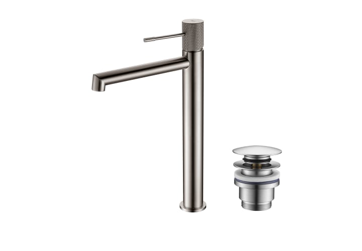 Pack Grifo de lavabo caño alto Imex Line + Válvula click-clack Principal 5