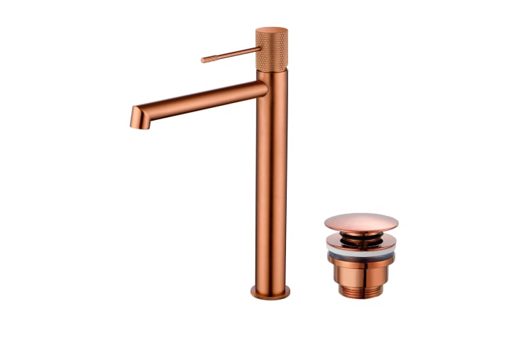 Pack Grifo de lavabo caño alto Imex Line + Válvula click-clack Principal 4