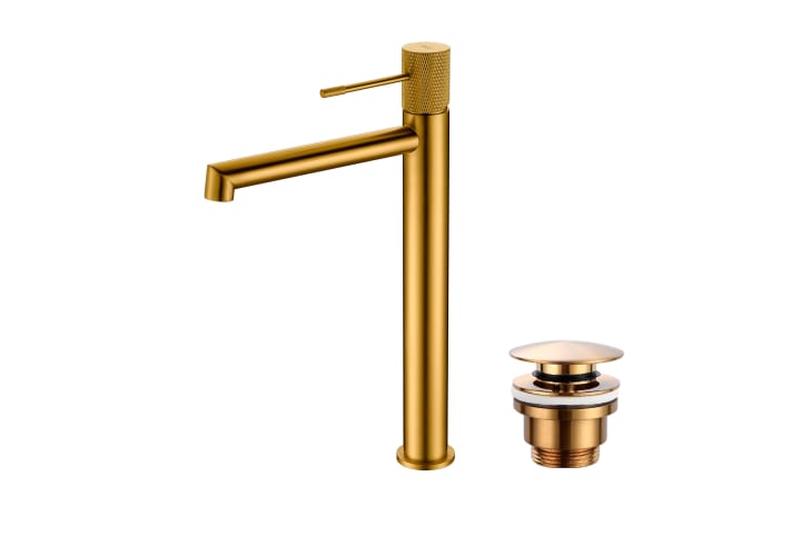 Pack Grifo de lavabo caño alto Imex Line + Válvula click-clack Principal 3