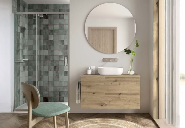 Mueble de baño con encimera del mismo color del mueble Salgar Vima Principal 3