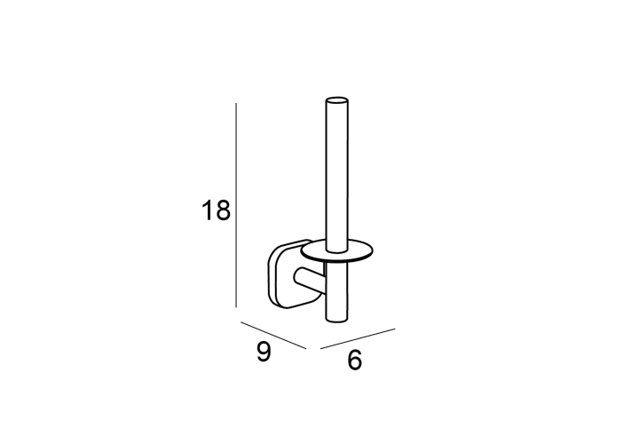 Portarrollos de baño vertical Manillons Torrent Bassic Croquis 2