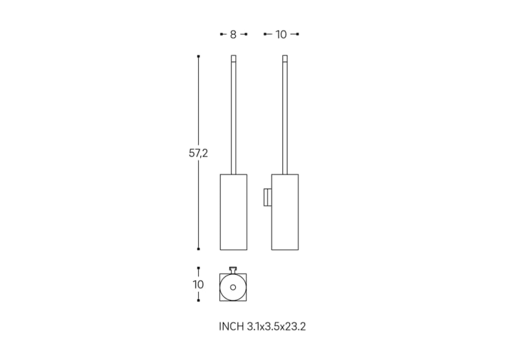 Escobillero de baño Cosmic Metric Croquis 1