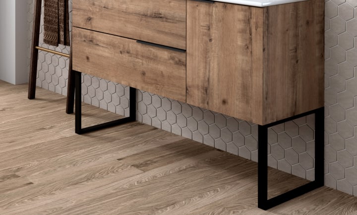 Mueble de baño con encimera de Solid Surface Bruntec Coban Detalle 2