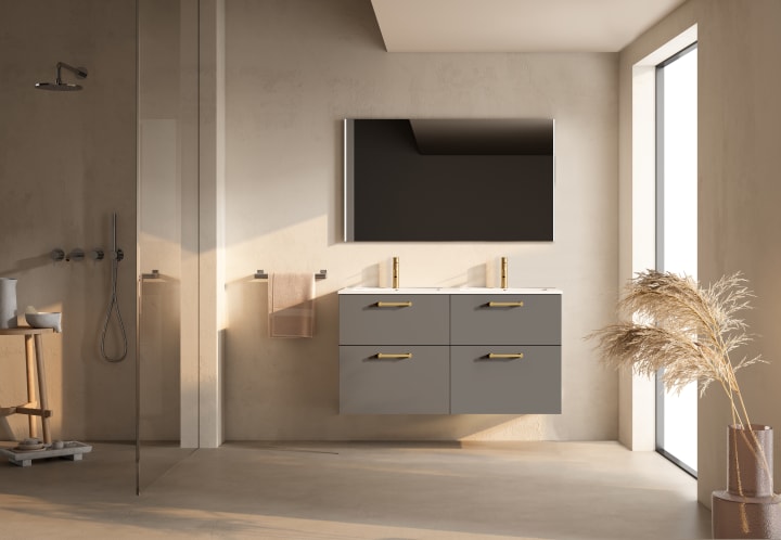 Conjunto de mueble de baño suspendido con lavabo Flat Viso Verso Principal 2