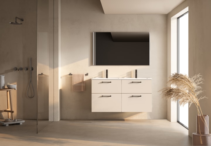 Conjunto de mueble de baño suspendido con lavabo Flat Viso Verso Principal 6