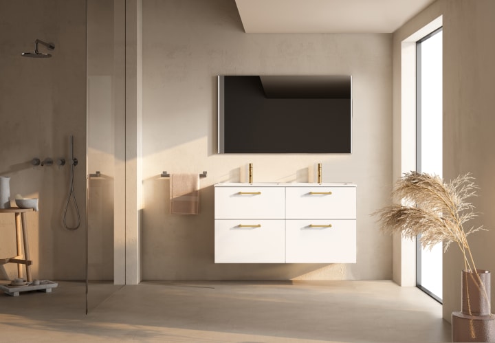 Conjunto de mueble de baño suspendido con lavabo Flat Viso Verso Principal 3