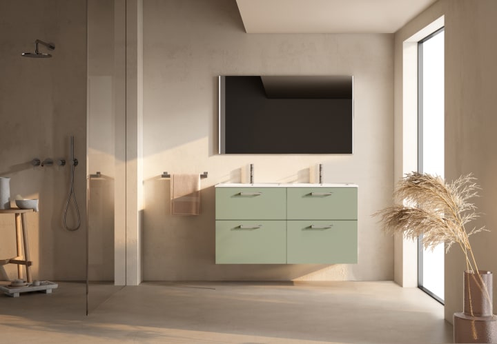 Conjunto de mueble de baño suspendido con lavabo Flat Viso Verso Principal 4