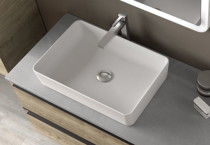 Lavabo sobre encimera Coycama Mykonos Detalle 1