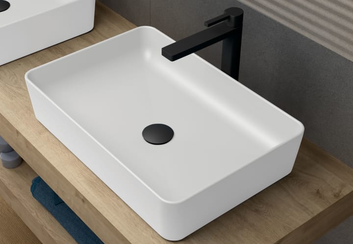 Lavabo sobre encimera Coycama Mykonos Detalle 2