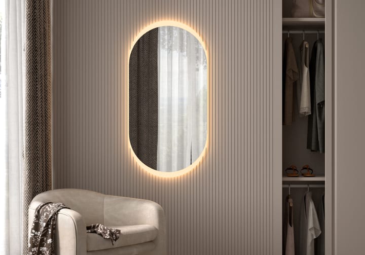 Espejo de baño con luz LED Bruntec Pol Ambiente 13