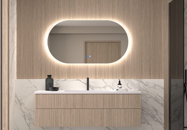 Espejo de baño con luz LED Bruntec Pol Principal 10