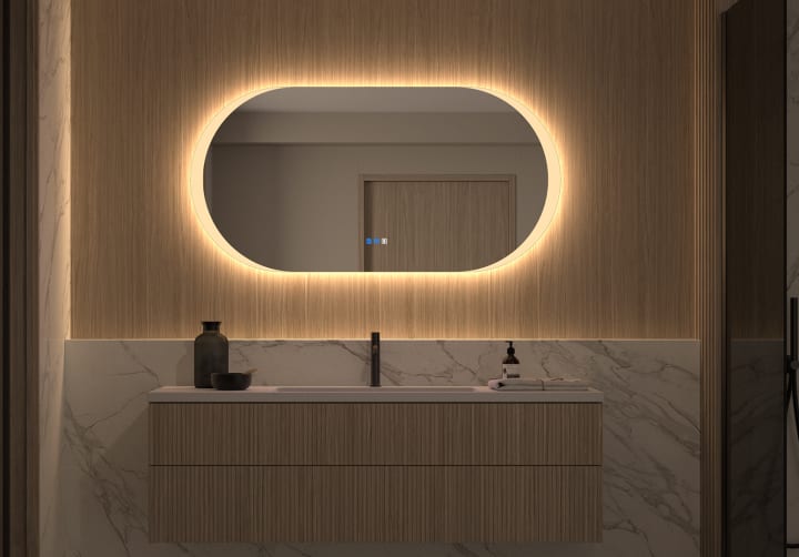 Espejo de baño con luz LED Bruntec Pol Principal 9