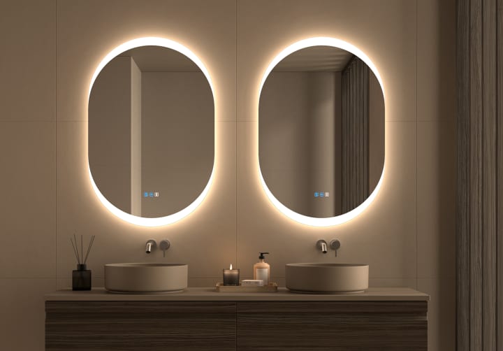 Espejo de baño con luz LED Bruntec Pol Principal 8