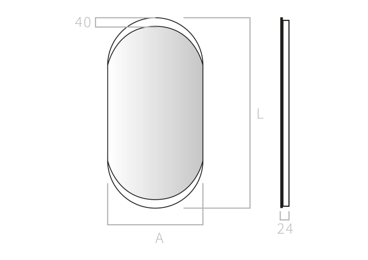 Espejo de baño con luz LED Bruntec Pol Croquis 6