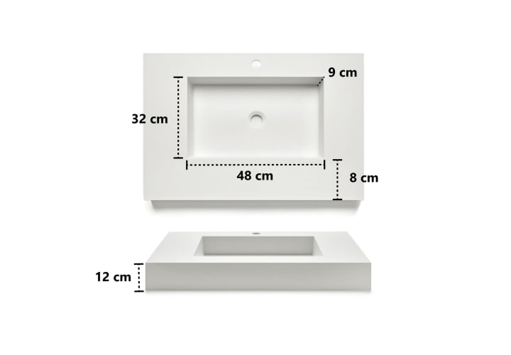 Lavabo sobre encimera Bruntec Amy Croquis 3