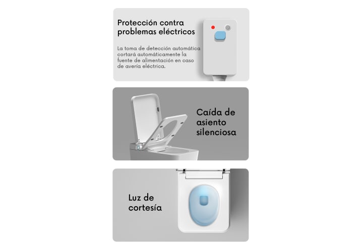 Inodoro japonés inteligente Nashi Ovian Square opción 5
