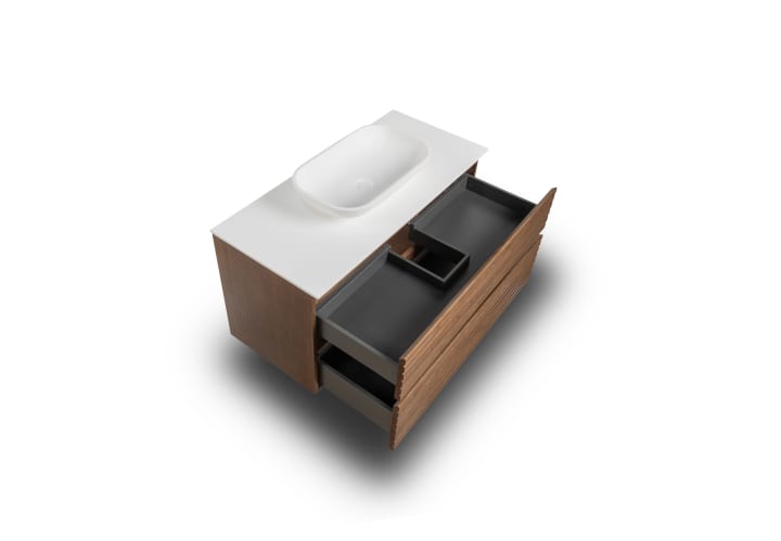 Mueble de baño madera maciza con encimera de solid surface Bruntec Alpes 5 Detalle 4
