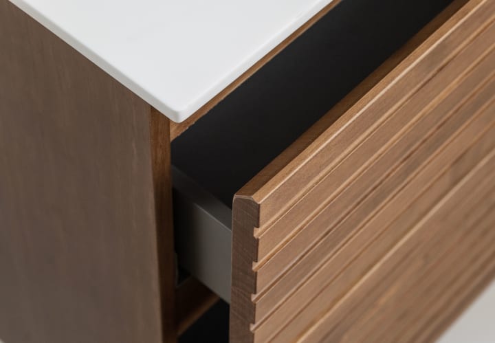 Mueble de baño madera maciza con encimera de solid surface Bruntec Alpes 5 Detalle 5