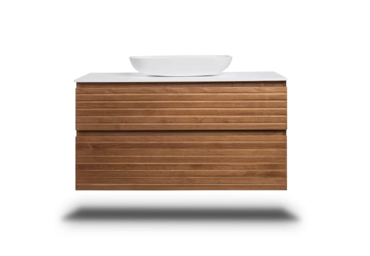 Mueble de baño madera maciza con encimera de solid surface Bruntec Alpes 5 Detalle 3