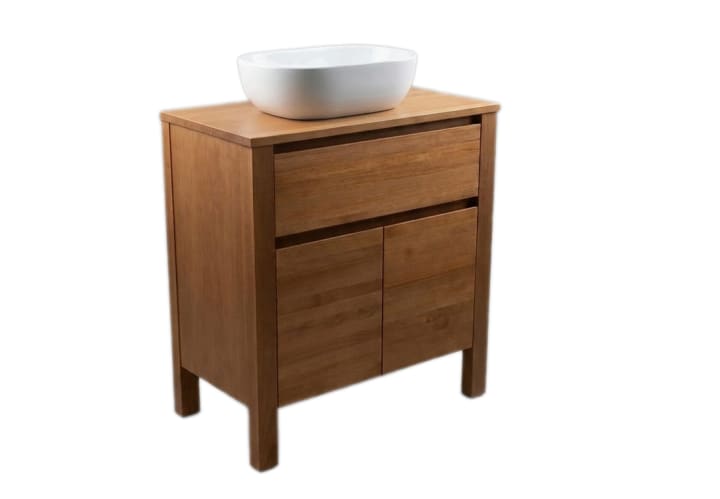 Mueble de baño con encimera de madera maciza Bruntec Laponia Detalle 5
