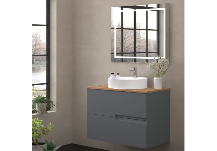 Mueble de baño con encimera de madera Bruntec Lia colores Principal 5