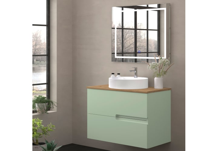 Mueble de baño con encimera de madera Bruntec Lia colores Principal 8