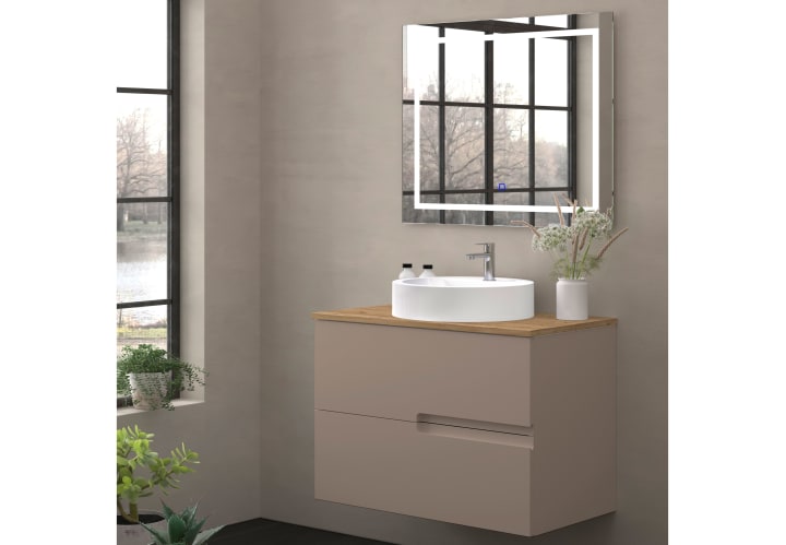 Mueble de baño con encimera de madera Bruntec Lia colores Principal 4