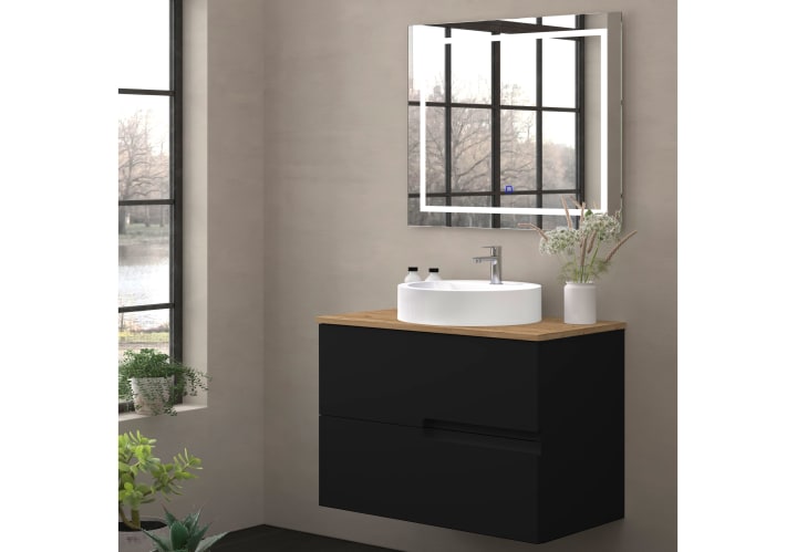 Mueble de baño con encimera de madera Bruntec Lia colores Principal 2