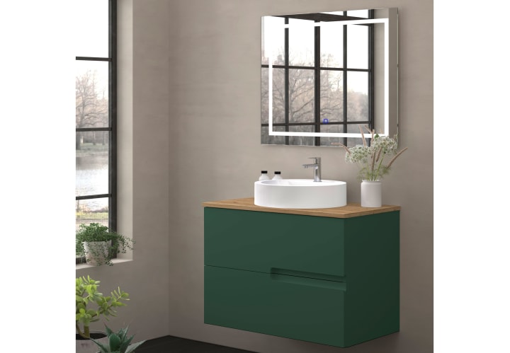 Mueble de baño con encimera de madera Bruntec Lia colores Principal 6
