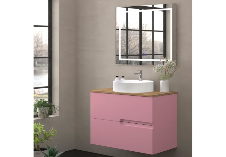 Mueble de baño con encimera de madera Bruntec Lia colores Principal 9