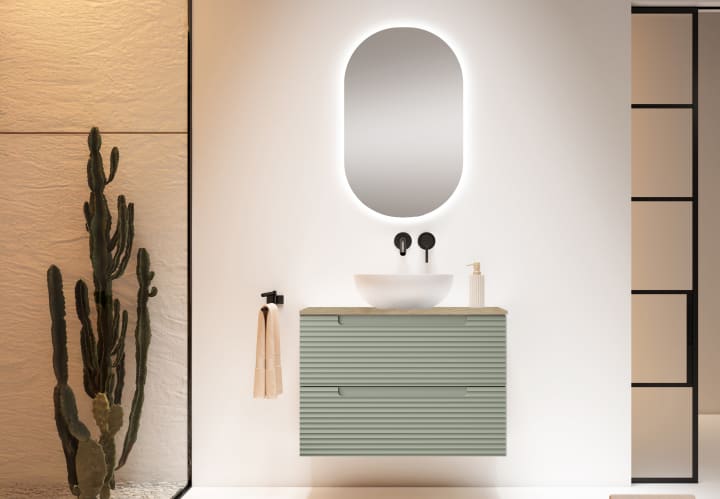 Mueble de baño con encimera hidrófuga Roble Costa Viso Kyoto Principal 3