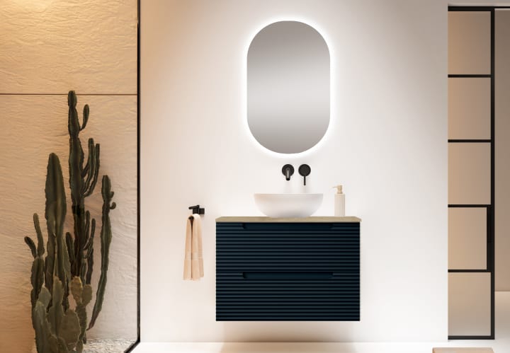 Mueble de baño con encimera hidrófuga Roble Costa Viso Kyoto Principal 4