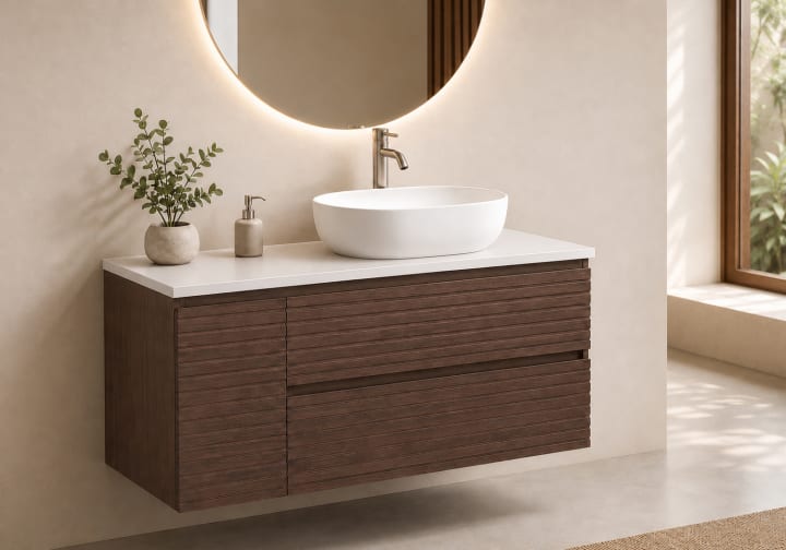 Mueble de baño Bruntec Alpes 21 encimera Solid Surface blanca Principal 5
