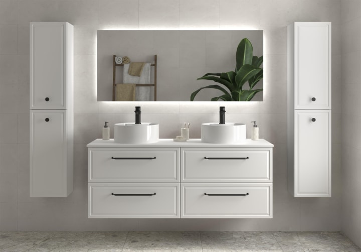 Conjunto mueble de baño Salgar Runa con lavabo sobre encimera Principal 2