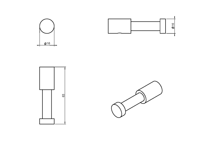 Percha de baño Cosmic Logic Croquis 13